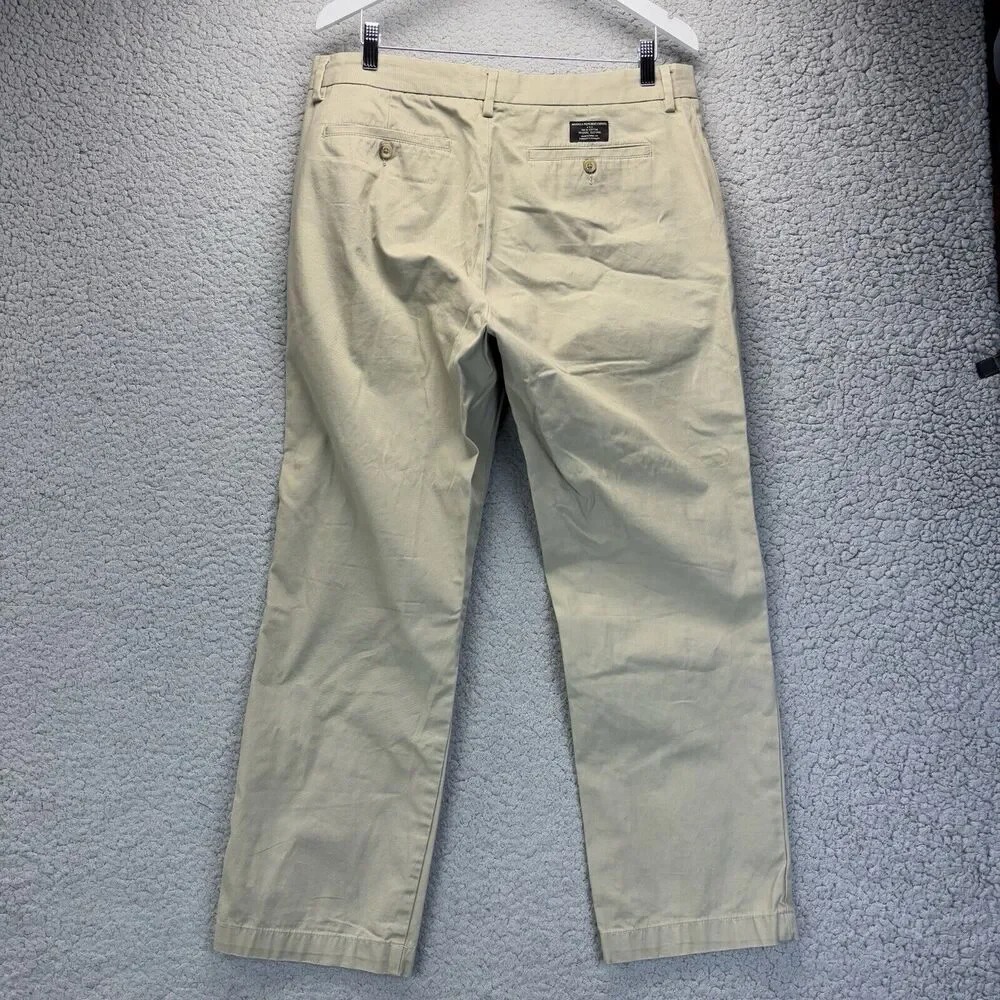 Banana Republic Emerson Chino Cotton‎ Pants 35X30 (36x29 Actual) Khaki Slacks